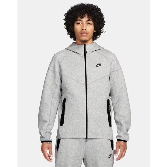 Nike Sportswear Tech Fleece Windrunner Hoodie Men's L Grey Full Zip FB7921-063